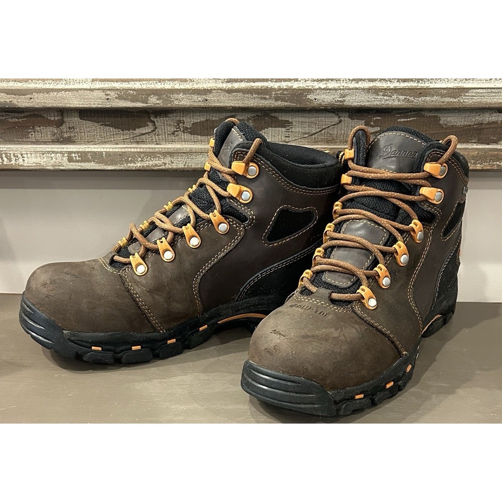 Danner Vicious 13884 Women's 8 Brown Orange Gore-Tex Composite Toe EH Work Boots - Picture 4 of 11